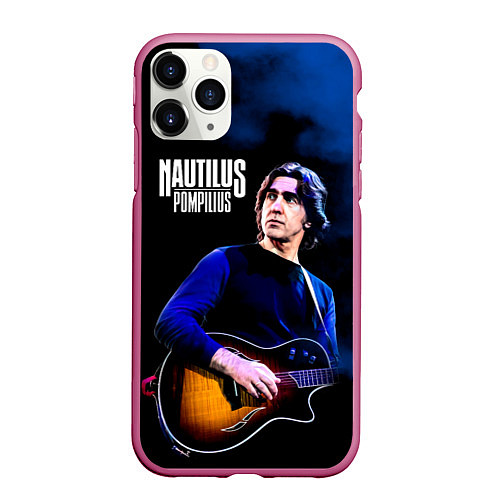 Чехол iPhone 11 Pro матовый Вячеслав Бутусов Nautilus Pompilius / 3D-Малиновый – фото 1