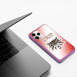 Чехол iPhone 11 Pro матовый The Witcher Monster Slayer - Noise, цвет: 3D-фиолетовый — фото 2