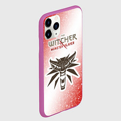 Чехол iPhone 11 Pro матовый The Witcher Monster Slayer - Noise, цвет: 3D-фиолетовый — фото 2