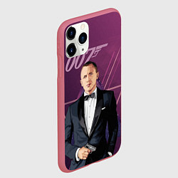 Чехол iPhone 11 Pro матовый Агент 007 Джеймс Бонд, цвет: 3D-малиновый — фото 2