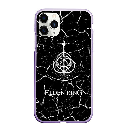 Чехол iPhone 11 Pro матовый Elden Ring - Cracks / 3D-Светло-сиреневый – фото 1