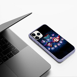Чехол iPhone 11 Pro матовый Супергеройская команда, цвет: 3D-светло-сиреневый — фото 2