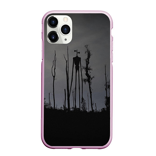 Чехол iPhone 11 Pro матовый Сиреноголовый В Лесу Игра / 3D-Розовый – фото 1