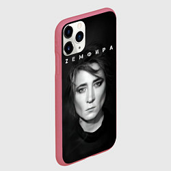 Чехол iPhone 11 Pro матовый Zемфира красивый портрет, цвет: 3D-малиновый — фото 2