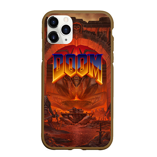 Чехол iPhone 11 Pro матовый DOOM ДУМ Z / 3D-Коричневый – фото 1