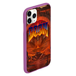 Чехол iPhone 11 Pro матовый DOOM ДУМ Z, цвет: 3D-фиолетовый — фото 2