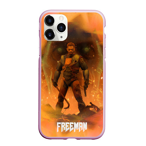 Чехол iPhone 11 Pro матовый FREEMAN GMAN HALF-LIFE Z / 3D-Розовый – фото 1