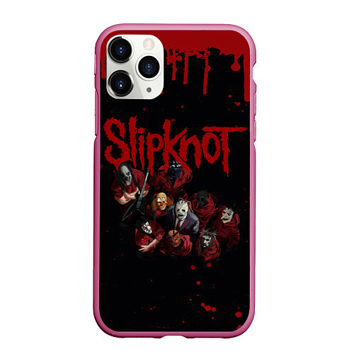 Чехол iPhone 11 Pro матовый SLIPKNOT СЛИПКНОТ Z / 3D-Малиновый – фото 1