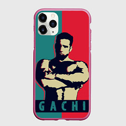 Чехол iPhone 11 Pro матовый GACHI RB 3D, цвет: 3D-малиновый