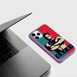 Чехол iPhone 11 Pro матовый GACHI RB 3D, цвет: 3D-фиолетовый — фото 2