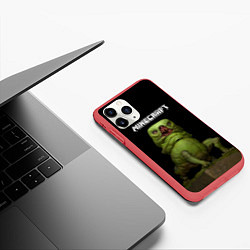Чехол iPhone 11 Pro матовый МОБ МАЙНКРАФТ Z, цвет: 3D-красный — фото 2