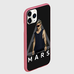 Чехол iPhone 11 Pro матовый Джаред Лето Jared Leto Z, цвет: 3D-малиновый — фото 2