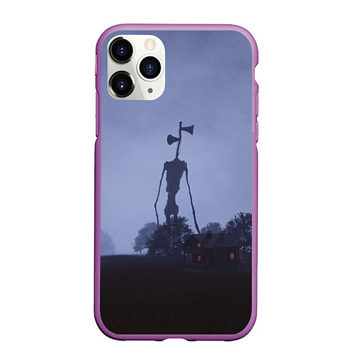 Чехол iPhone 11 Pro матовый СИРЕНОГОЛОВЫЙ У ДОМА / 3D-Фиолетовый – фото 1