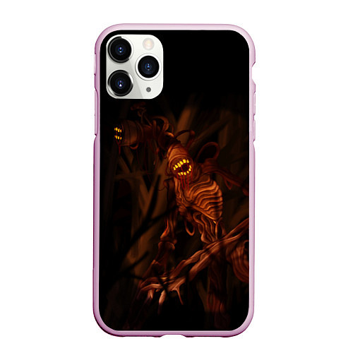 Чехол iPhone 11 Pro матовый СИРЕНОГОЛОВЫЙ SIREN HEAD / 3D-Розовый – фото 1