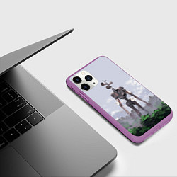 Чехол iPhone 11 Pro матовый СИРЕНОГОЛОВЫЙ ЛЕС, цвет: 3D-фиолетовый — фото 2