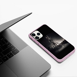 Чехол iPhone 11 Pro матовый СИРЕНОГОЛОВЫЙ старый фильм, цвет: 3D-розовый — фото 2