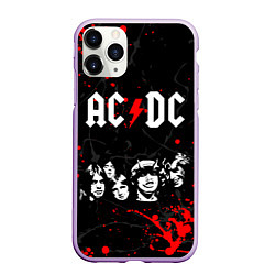 Чехол iPhone 11 Pro матовый AC DC HIGHWAY TO HELL, цвет: 3D-сиреневый