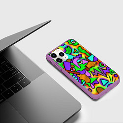 Чехол iPhone 11 Pro матовый Хаус в душе и голове, цвет: 3D-фиолетовый — фото 2