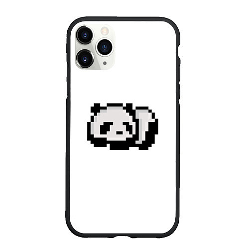 Чехол iPhone 11 Pro матовый Панда / 3D-Черный – фото 1