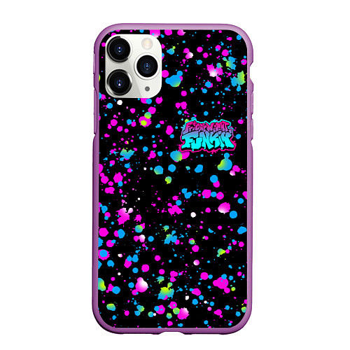 Чехол iPhone 11 Pro матовый FRIDAY NIGHT FUNKIN NEON / 3D-Фиолетовый – фото 1