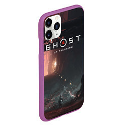 Чехол iPhone 11 Pro матовый Samurai Ghost of Tsushima Z, цвет: 3D-фиолетовый — фото 2