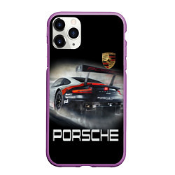 Чехол iPhone 11 Pro матовый PORSHE, цвет: 3D-фиолетовый