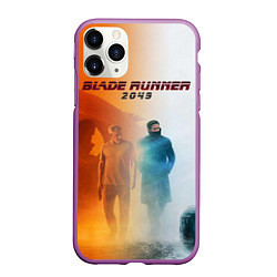 Чехол iPhone 11 Pro матовый Рик Декард и Кей BR2049, цвет: 3D-фиолетовый