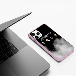 Чехол iPhone 11 Pro матовый Агата Кристи группа, цвет: 3D-розовый — фото 2