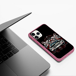 Чехол iPhone 11 Pro матовый МАШИНА, цвет: 3D-малиновый — фото 2