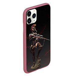 Чехол iPhone 11 Pro матовый Стимпанк Steampunk Z, цвет: 3D-малиновый — фото 2