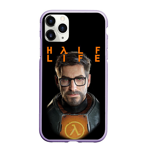 Чехол iPhone 11 Pro матовый HALF-LIFE FREEMAN ФРИМАН Z / 3D-Светло-сиреневый – фото 1