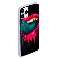 Чехол iPhone 11 Pro матовый Ядовитый поцелуй, цвет: 3D-светло-сиреневый — фото 2