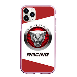 Чехол iPhone 11 Pro матовый Ягуар - Racing, цвет: 3D-розовый