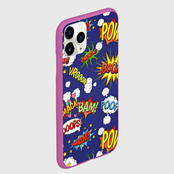 Чехол iPhone 11 Pro матовый Комикс БУМ, цвет: 3D-фиолетовый — фото 2