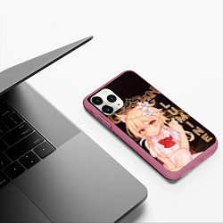 Чехол iPhone 11 Pro матовый Люмин Genshin Impact, цвет: 3D-малиновый — фото 2