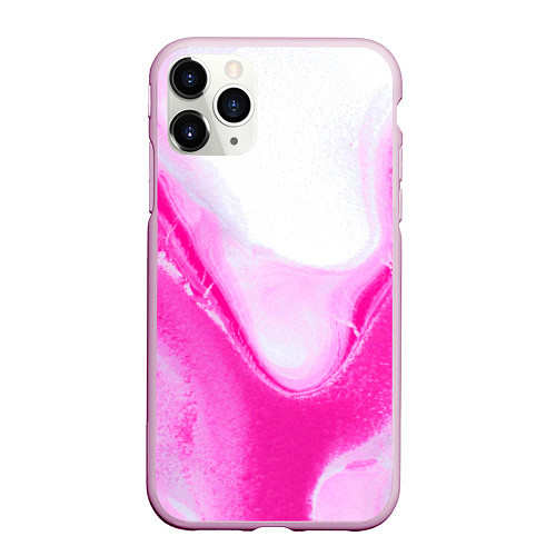 Чехол iPhone 11 Pro матовый Жидкий пурпур / 3D-Розовый – фото 1