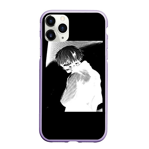 Чехол iPhone 11 Pro матовый Dead Inside TOKYO GHOUL / 3D-Светло-сиреневый – фото 1