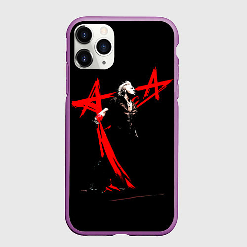 Чехол iPhone 11 Pro матовый Алиса - Константин Кинчев / 3D-Фиолетовый – фото 1
