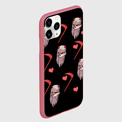 Чехол iPhone 11 Pro матовый Чиби Пауэр, цвет: 3D-малиновый — фото 2