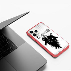 Чехол iPhone 11 Pro матовый Группа Кукрыниксы, цвет: 3D-красный — фото 2