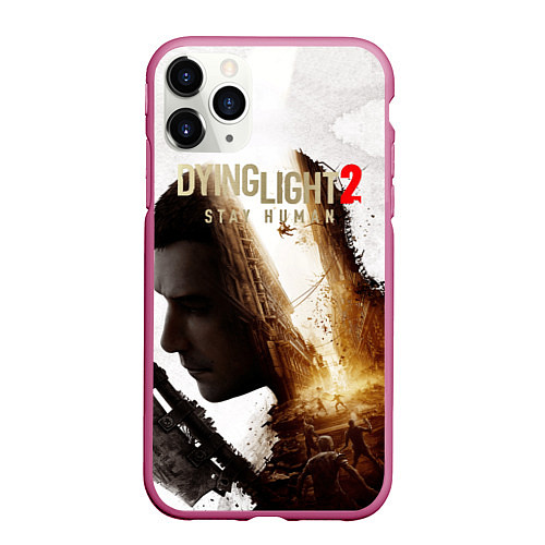 Чехол iPhone 11 Pro матовый Dying Light 2 Original / 3D-Малиновый – фото 1