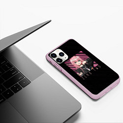Чехол iPhone 11 Pro матовый Zero Two в квадрате, цвет: 3D-розовый — фото 2