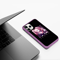 Чехол iPhone 11 Pro матовый Джунко Эношима в квадрате, цвет: 3D-фиолетовый — фото 2