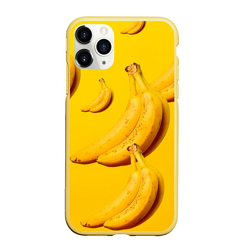 Чехол iPhone 11 Pro матовый Банановый рай / 3D-Желтый – фото 1