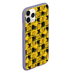 Чехол iPhone 11 Pro матовый Желто-черный модный узор, цвет: 3D-серый — фото 2