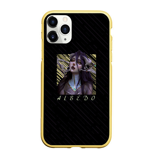 Чехол iPhone 11 Pro матовый Альбедо Overlord / 3D-Желтый – фото 1