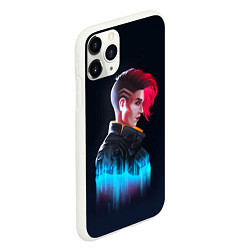 Чехол iPhone 11 Pro матовый Cyberpunk Girl, цвет: 3D-белый — фото 2