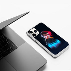 Чехол iPhone 11 Pro матовый Cyberpunk Girl, цвет: 3D-белый — фото 2