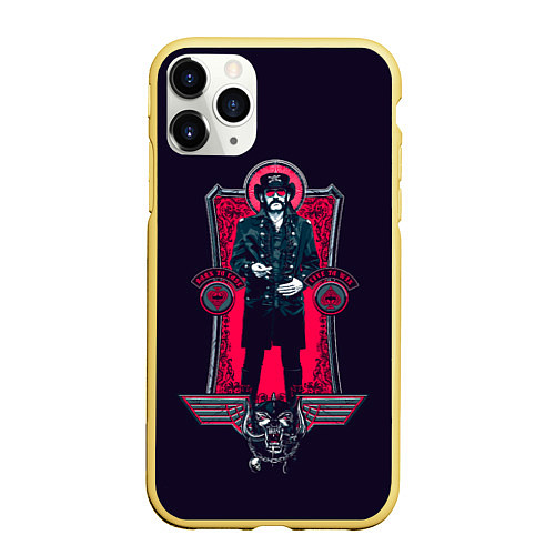 Чехол iPhone 11 Pro матовый King Lemmy / 3D-Желтый – фото 1