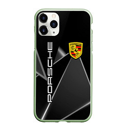 Чехол iPhone 11 Pro матовый Порше Porsche, цвет: 3D-салатовый